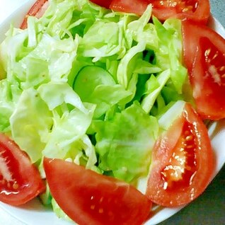 塩キャベきゅうりにトマトのサラダ
